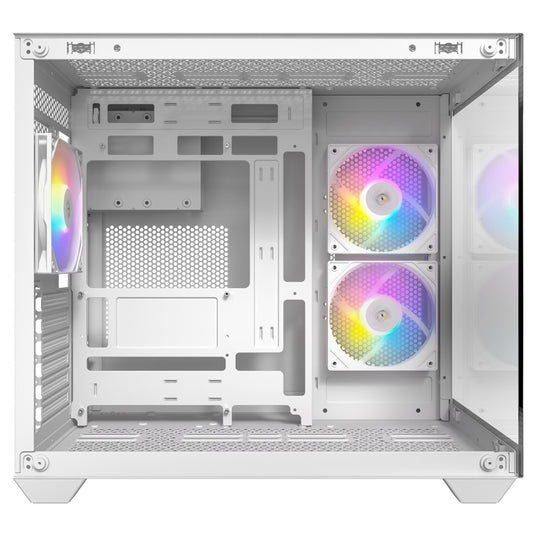 Antec cx800 argb midi tower behuizing (wit | 2x usb-a | tempered glass)