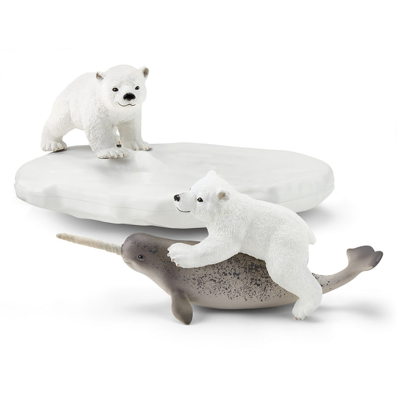 Afbeelding laden in galerijviewer, Schleich wild life - ijsberen glijfeestje speelfiguur
