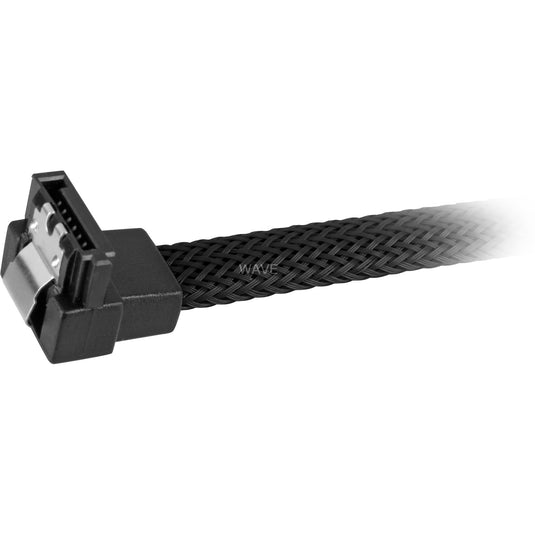 Sharkoon sata iii 90° sleeve kabel (zwart, 0,6 meter)