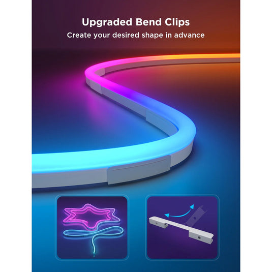 Govee slimme witte neon ledstrip 4m matter rgbic - extra flexibel