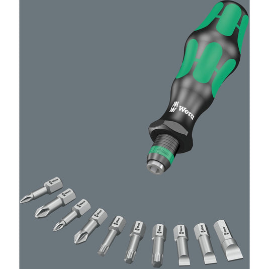 Wera kraftform kompakt 10 bitset (zwart groen, 10-delig)