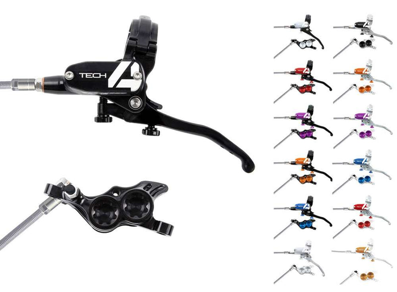 Afbeelding laden in galerijviewer, Hope tech 4 v4 steel braided disc brake - lever left
