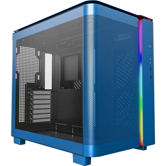 Montech king 95 midi tower behuizing (blauw | 2x usb-a | 1x usb-c | rgb | tempered glass)