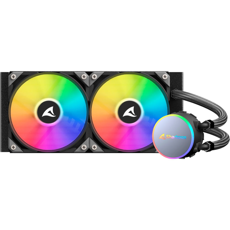Afbeelding laden in galerijviewer, Sharkoon s70 rgb waterkoeling (zwart, 4-pins pwm fan-connector)
