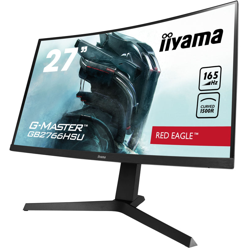 Afbeelding laden in galerijviewer, Iiyama g-master red eagle gb2766hsu-b1 27 curved gaming monitor (zwart, 2x hdmi, displayport, 2x usb-a, usb-b, 165 hz)
