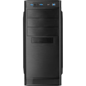 Inter-tech it- 5905 midi tower behuizing (zwart | 2x usb-a)