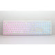 Ducky one 3 classic pure white rgb mechanisch toetsenbord (wit, us lay-out (qwerty), cherry mx speed silver, 100%, rgb led, double-shot pbt, hot-swappable, quack mechanics)