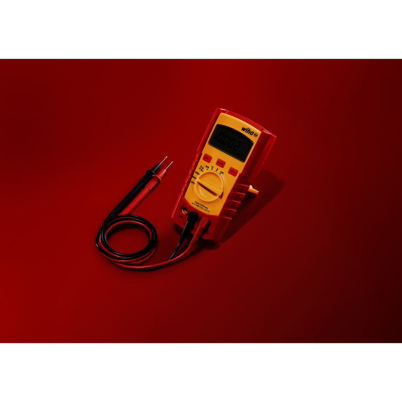 Afbeelding laden in galerijviewer, Wiha digitale multimeter tot 600 v ac, cat iv meetapparaat (rood geel)
