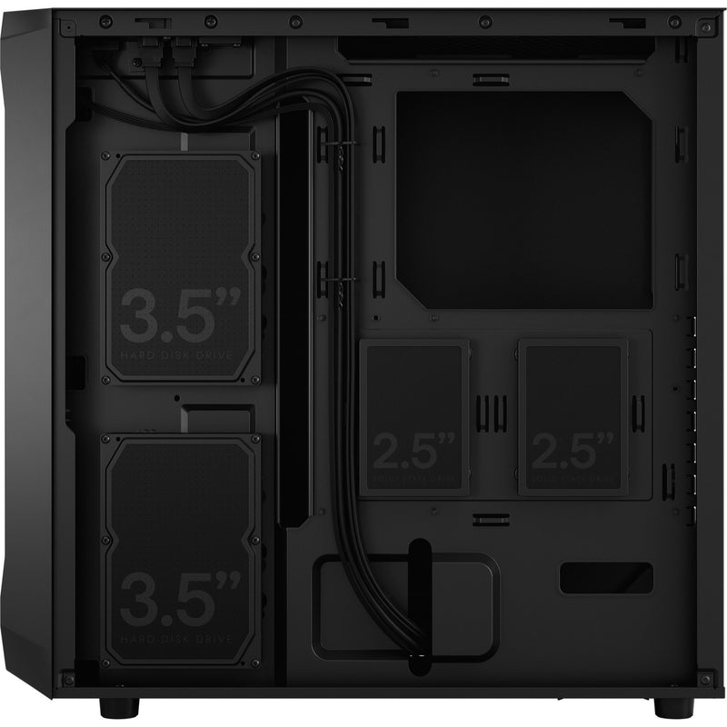 Afbeelding laden in galerijviewer, Fractal design focus 2 black solid midi tower behuizing (zwart | 2x usb-a)

