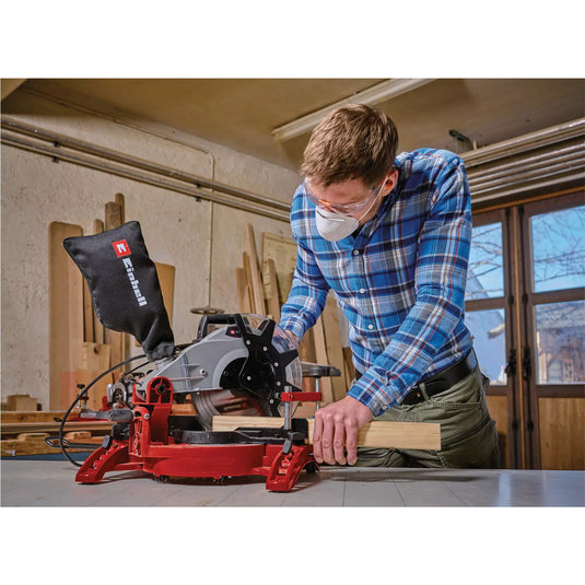 Einhell kap- verstekzaag th-ms 2513l afkort- en verstekzaag (rood)