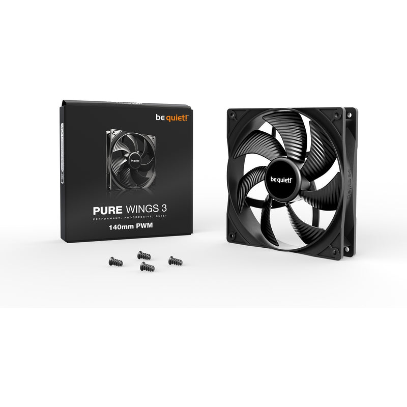 Afbeelding laden in galerijviewer, Be quiet! pure wings 3 pwm case fan (zwart, 140 x 140 x 25 mm)
