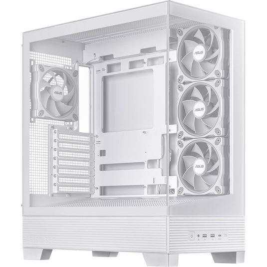 Asus a31 plus midi tower behuizing (wit | 2x usb-a | 2x usb-c | tempered glass)
