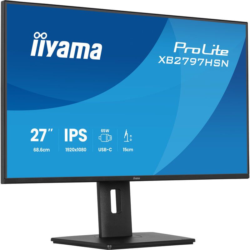 Afbeelding laden in galerijviewer, Iiyama prolite xb2797hsn-b1 27 monitor (zwart, 100 hz, hdmi, displayport, usb-c, lan, audio)
