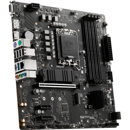 Msi pro b760m-p socket 1700 moederbord (zwart, raid, gb-lan, sound, µatx)
