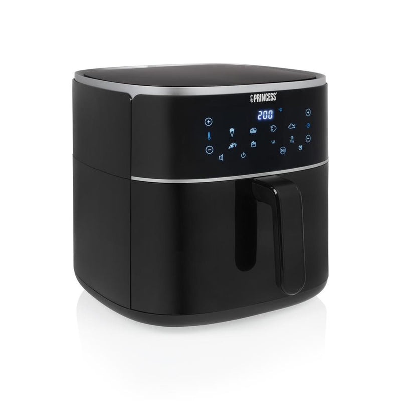 Afbeelding laden in galerijviewer, Princess 182254 digitale airfryer 8l heteluchtfriteuse (zwart, 8 liter | hetelucht | verstelbaar airfryerrek | bpa-vrij)
