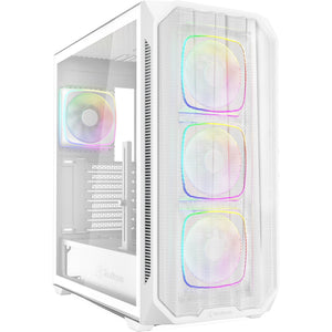 Sharkoon ak5m rgb midi tower behuizing (wit | 2x usb-a | 1x usb-c | rgb | tempered glass)