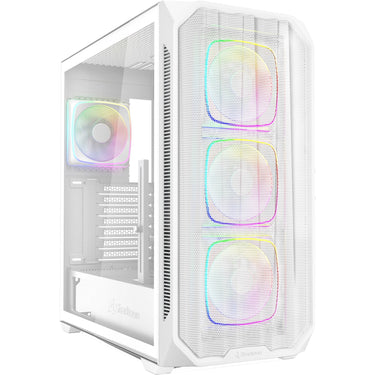 Sharkoon ak5m rgb midi tower behuizing (wit | 2x usb-a | 1x usb-c | rgb | tempered glass)