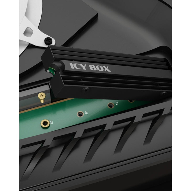 Afbeelding laden in galerijviewer, Icy box ib-m2hs-ps5 heatsink (zwart, m.2 ssd koellichaam voor playstation 5)
