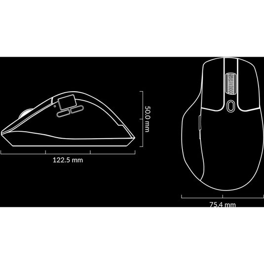 Keychron m6-a3 wireless mouse (wit, 26,000 dpi, usb-c bluetooth 5.1 2.4 ghz)