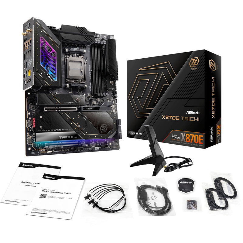 Afbeelding laden in galerijviewer, Asrock x870e taichi socket am5 moederbord (raid, 5 gb-lan, wi-fi 7, bt, e-atx)
