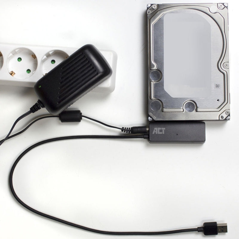 Afbeelding laden in galerijviewer, Act connectivity usb 3.2 gen1 naar 2,5 3,5 inch sata adapterkabel voor ssd hdd (zwart, usb 3.2 (5 gbit s))
