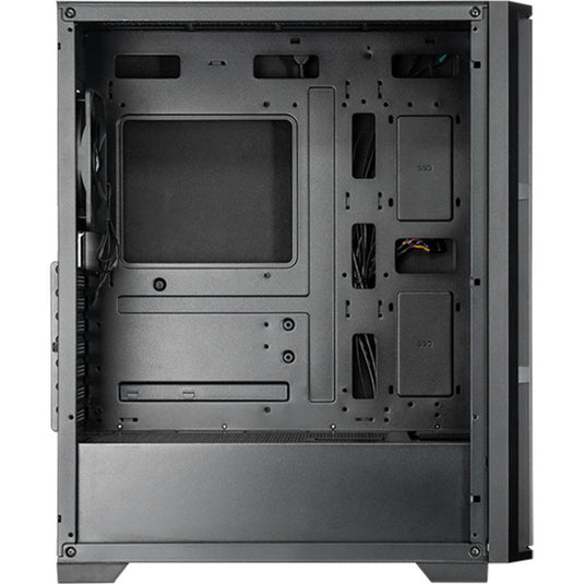 Chieftec pro midi q midi tower behuizing (zwart | 3x usb-a | 1x usb-c)