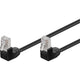 Goobay patchkabel cat 5e 2x90° f utp 3m (zwart)