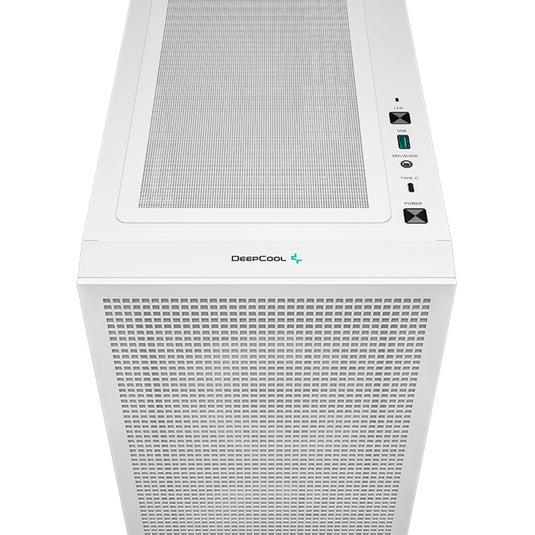 Deepcool ch360 digital mini tower behuizing (wit | 1x usb-a | 1x usb-c | rgb | tempered glass)