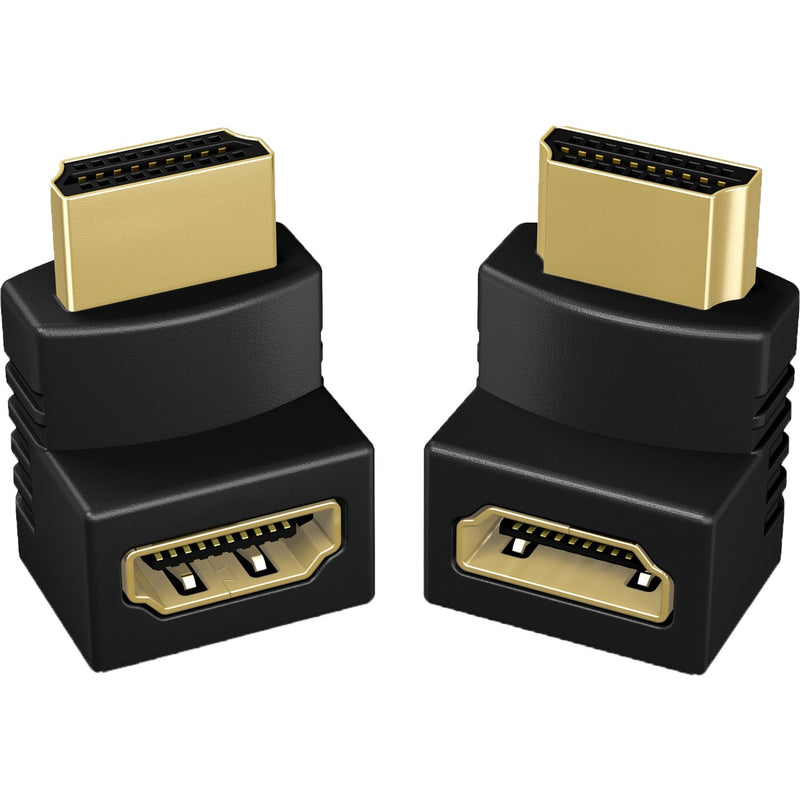 Afbeelding laden in galerijviewer, Icy box 2x hdmi hoek adapters (zwart, ib-cb009-1)
