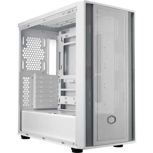 Cooler master masterbox 600 lite midi tower behuizing (wit | 2x usb-a | 1x usb-c | rgb | tempered glass)