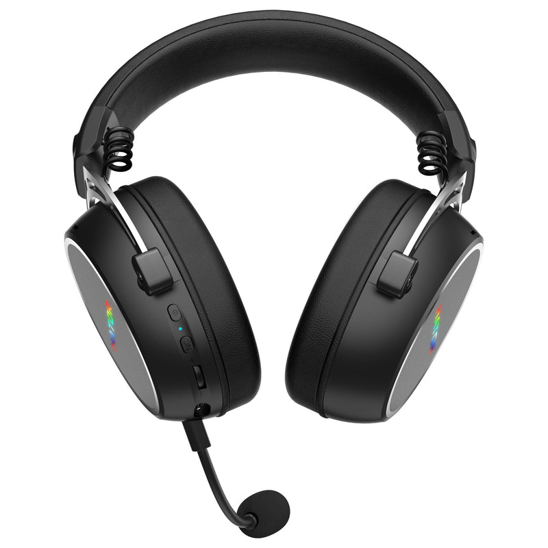 Afbeelding laden in galerijviewer, Hator hypergang 3 wireless over-ear gaming headset (zwart, rgb, 2.4ghz bluetooth usb)

