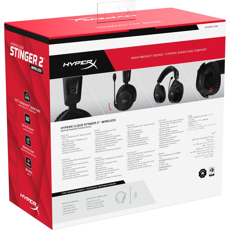 Afbeelding laden in galerijviewer, Hyperx cloud stinger 2 wireless over-ear gaming headset (zwart)
