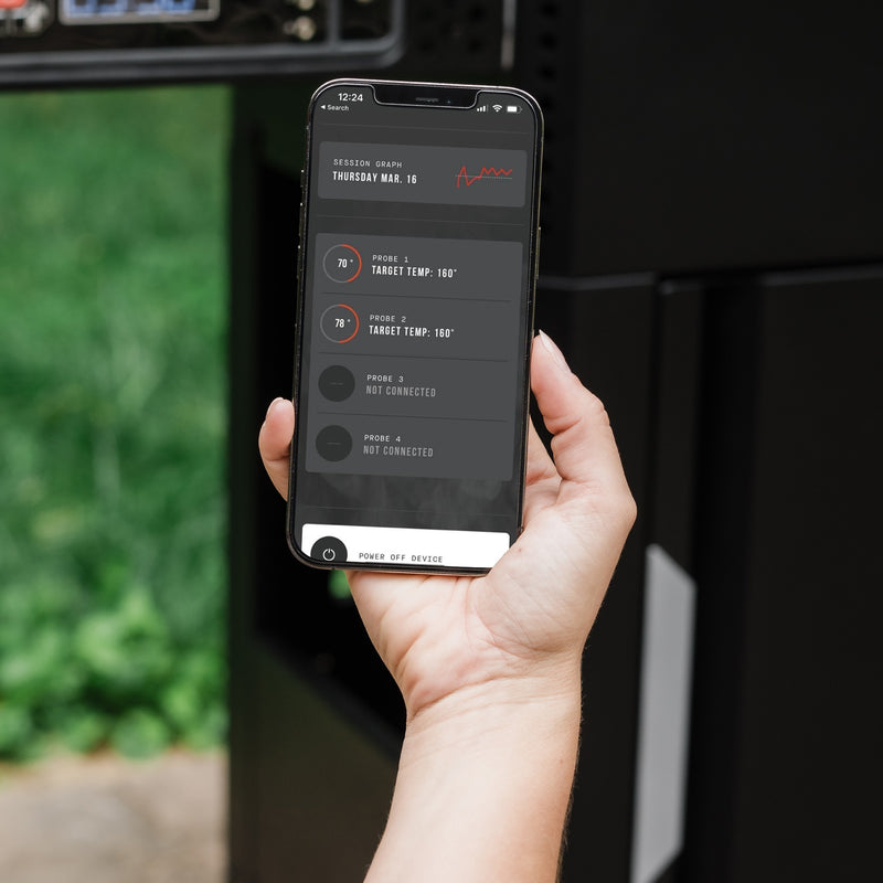 Afbeelding laden in galerijviewer, Masterbuilt autoignite series 545 digitale houtskoolbarbecue en -rookoven (zwart, wifi-besturing)
