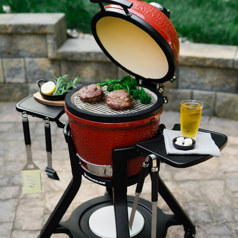 Afbeelding laden in galerijviewer, Kamado joe joe jr®-kar met zijtafels barbecuewagen (zwart)
