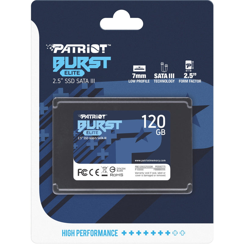 Afbeelding laden in galerijviewer, Patriot burst elite 120 gb ssd (zwart, pbe120gs25ssdr, sata 6 gb s)
