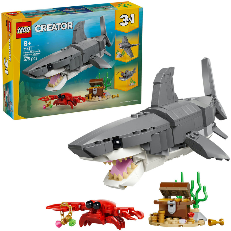 Afbeelding laden in galerijviewer, Lego creator 31381 woeste haai met schatkist
