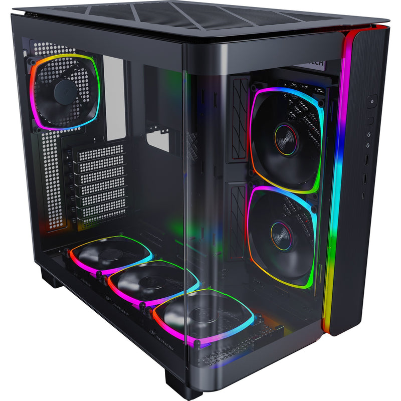 Afbeelding laden in galerijviewer, Montech king 95 pro midi tower behuizing (zwart | 2x usb-a | 1x usb-c | rgb | tempered glass)

