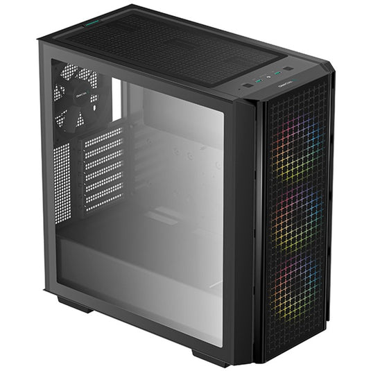 Deepcool cg540 midi tower behuizing (zwart | 2x usb-a | window)