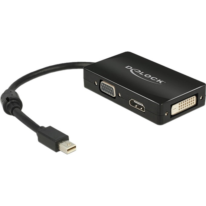 Afbeelding laden in galerijviewer, Delock mini displayport naar vga hdmi dvi adapter (zwart)
