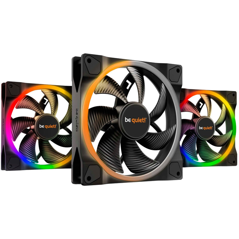 Afbeelding laden in galerijviewer, Be quiet! light wings pwm rgb case fans (zwart, 3 stuks, 140 x 140 x 25 mm)
