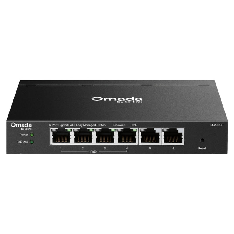 Afbeelding laden in galerijviewer, Tp-link omada es206gp switch (zwart, 4x poe+)
