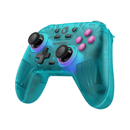 Gamesir nova hd rumble ns controller (blauwgroen, pc, steam, android, ios, switch, bluetooth 2.4 ghz usb)
