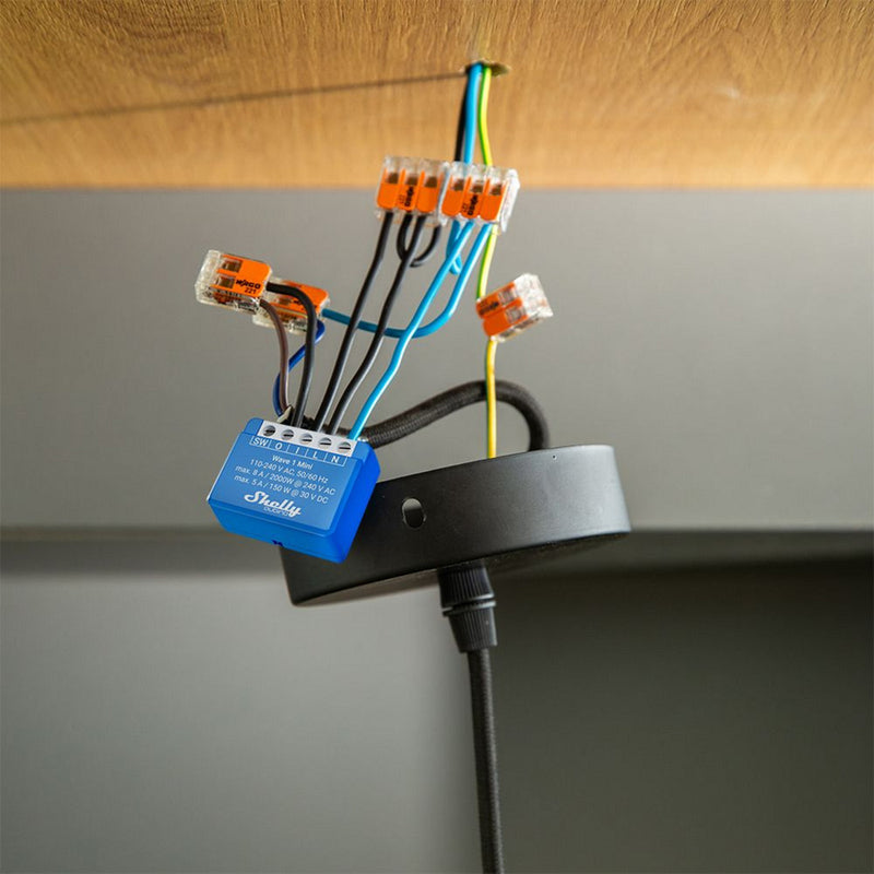 Afbeelding laden in galerijviewer, Shelly wave 1 mini lr (eu) relais (blauw, z-wave)
