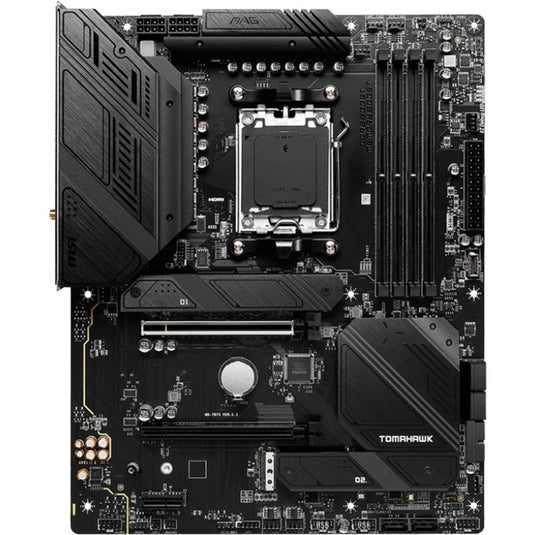Msi mag b650 tomahawk wifi socket am5 moederbord (zwart, raid, 2.5 gb-lan, wi-fi 6e, bt, sound, atx)