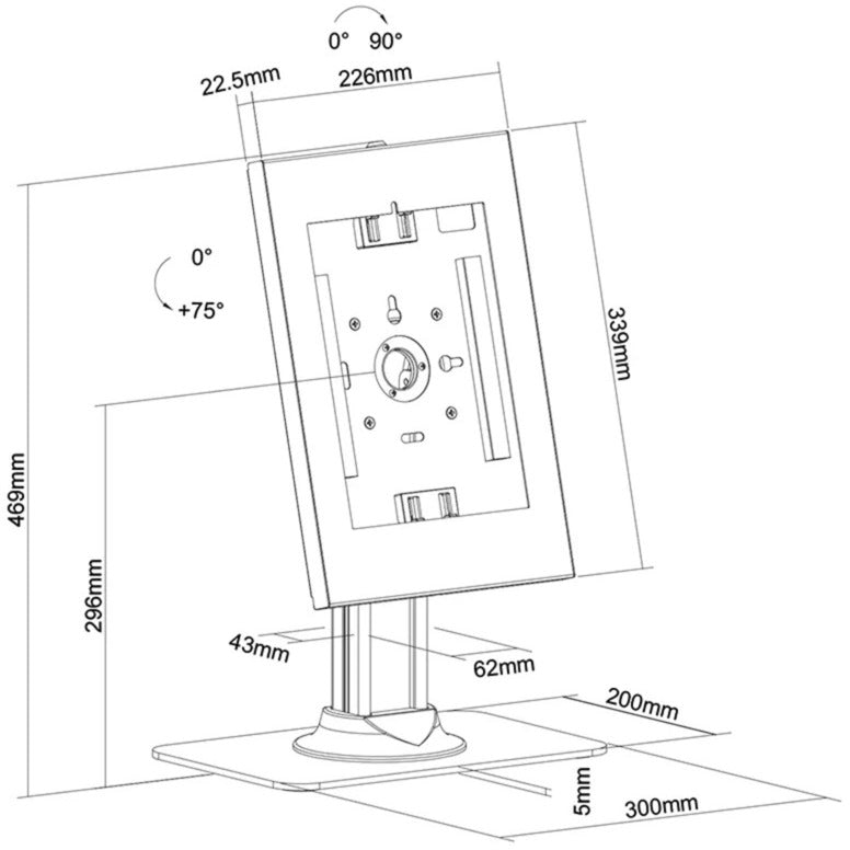 Afbeelding laden in galerijviewer, Neomounts ds15-650wh1 tafelblad tablethouder bevestiging (wit)
