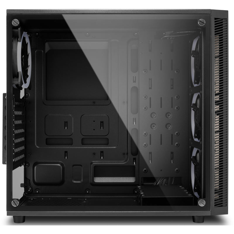 Afbeelding laden in galerijviewer, Sharkoon tg4m rgb midi tower behuizing (zwart | 2x usb-a | rgb | tempered glass)
