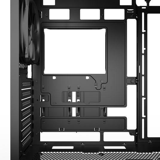 Sharkoon ak3 midi tower behuizing (zwart | 2x usb-a | 1x usb-c)