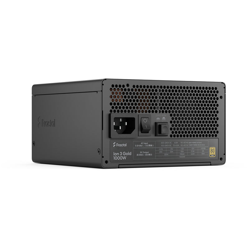 Afbeelding laden in galerijviewer, Fractal design ion gold 3 modulaire 1000 watt voeding (zwart, 1x 12v-2x6, 3x pcie)
