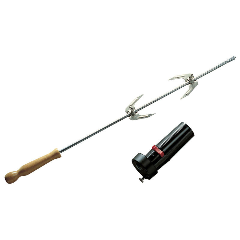 Afbeelding laden in galerijviewer, Barbecook universeel draaispit met motor voor houtskoolbarbecues rotisserie

