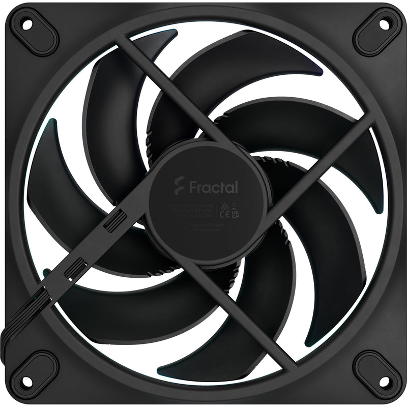 Afbeelding laden in galerijviewer, Fractal design momentum 14 rgb case fan (zwart, 140 x 140 x 25 mm, pwm)
